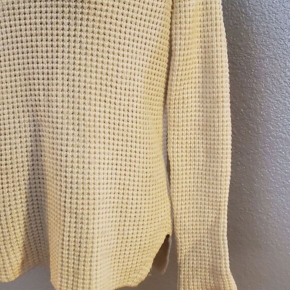 Marine Layer Delaney Pullover Waffle Knit Sweater Cream M - Picture 7 of 16